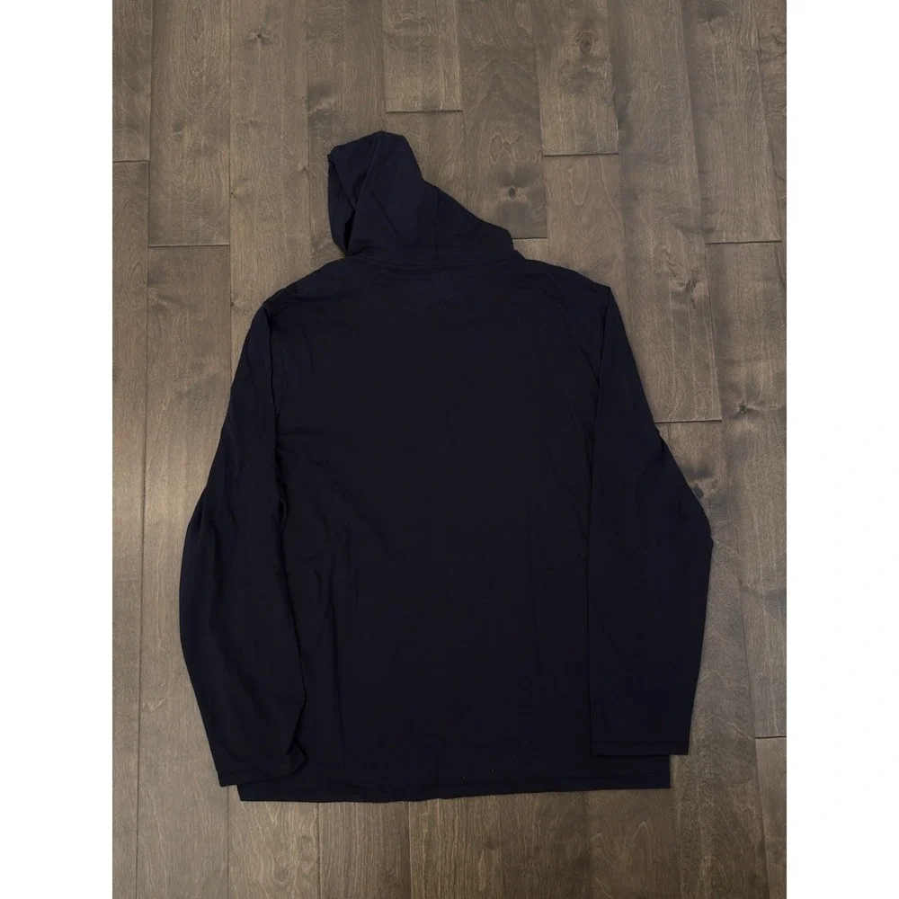 Polo Ralph Lauren Mens Navy Blue Hooded Shirt 2XL Red Pony Long Sleeve NWT